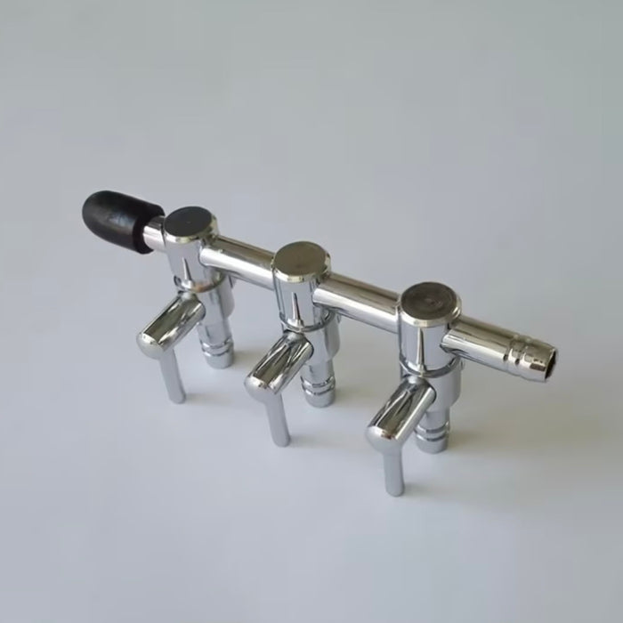 Metal airline in-line splitter valves - 3 way