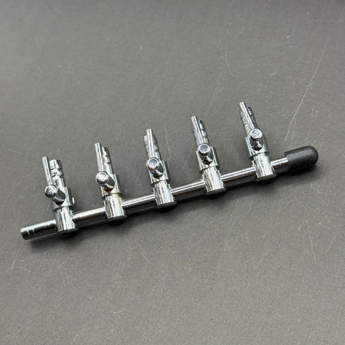 Metal airline in-line splitter valves - 5 way